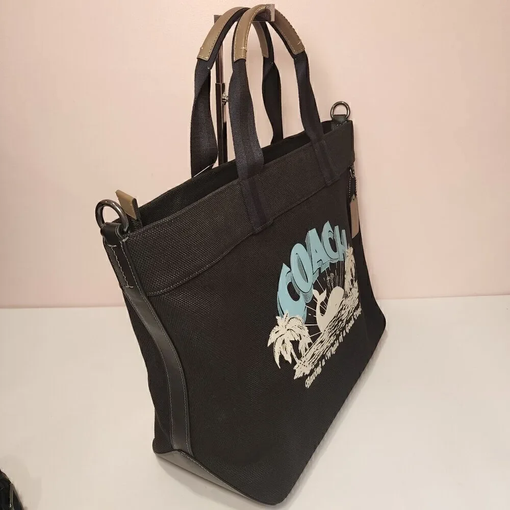 NWT Coach CT899 Tote Bag 38 With Whale Graphic